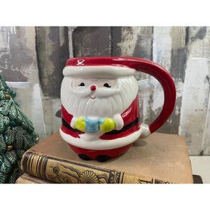 World Market Ceramic Santa Christmas Coffee Mug